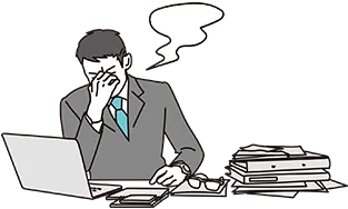 悩んでいる人のイラスト3